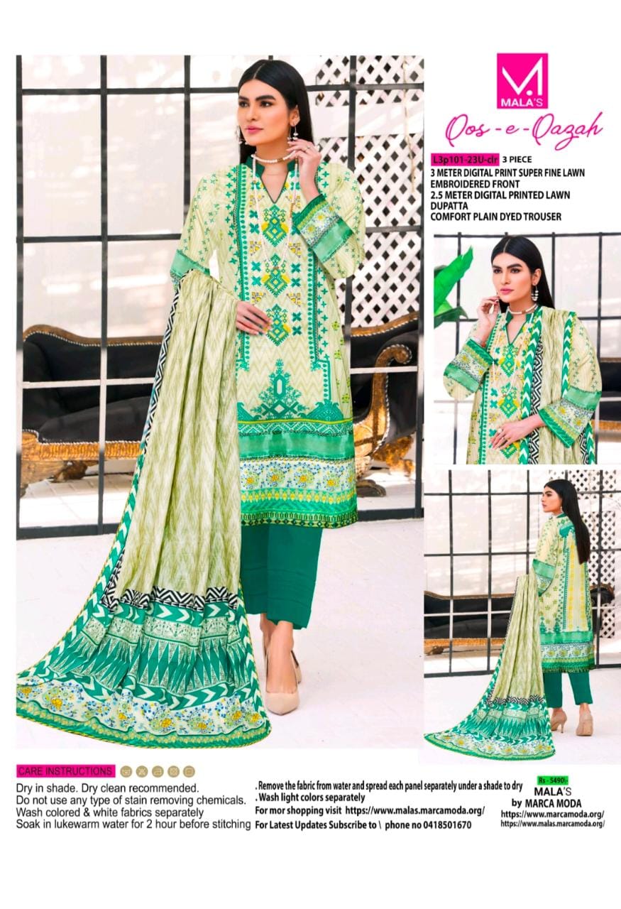 3 pc lawn unstitched suit
