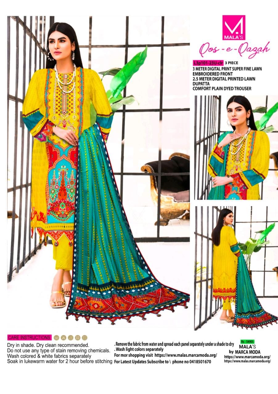 3 pc lawn unstitched